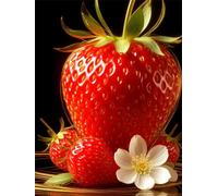Senyanr 5D Diamond Painting Kits for Adults Fruit, DIY Red Strawberry Full Round Drill diamond Art kits adults, Crystal Rhinestone Embroidery Canvas painting for Home Decor 26x34in