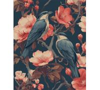 Senyanr 5D Diamond Painting Kits for Adults Red Flowers, DIY Birds Full Square Drill diamond Art kits adults, Crystal Rhinestone Embroidery Canvas painting for Home Decor 18x26in