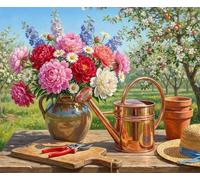 Senyanr 5D Diamond Painting Kits for Adults Spring, DIY Orchard Tools Full Square Drill diamond Art kits adults, Crystal Rhinestone Embroidery Canvas painting for Home Decor 18x26in