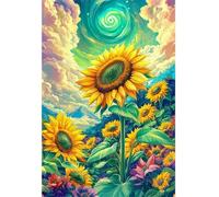 Senyanr 5D Diamond Painting Kits for Adults Sunflower, DIY Plants Full Round Drill diamond Art kits adults, Crystal Rhinestone Embroidery Canvas painting for Home Decor 26x34in