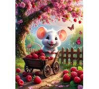 Senyanr 5D Diamond Painting Kits for Adults Tree, DIY Cute Mouse Full Square Drill diamond Art kits adults, Crystal Rhinestone Embroidery Canvas painting for Home Decor 18x26in