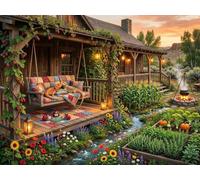 Senyanr 5D Diamond Painting Kits for Adults Vegetable Garden, DIY Cabin Full Round Drill diamond Art kits adults, Crystal Rhinestone Embroidery Canvas painting for Home Decor 42x50in