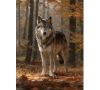 Senyanr 5D Diamond Painting Kits for Adults Woods Animal, DIY Autumn Full Round Drill diamond Art kits adults, Crystal Rhinestone Embroidery Canvas painting for Home Decor 42x50in