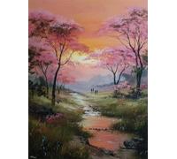Senyanr Paint by Numbers Kits for Adults Frameless Autumn Twilight,Painting by numbers On Canvas for Beginner,DIY Color Acrylic Paints Oil painting Art Crafts for Home Wall Decor Gift 30x40cm