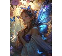 Senyanr Paint by Numbers Kits for Adults with Frame Jungle Fairy,Painting by numbers On Canvas for Beginner,DIY Color Acrylic Paints Oil painting Art Crafts for Home Wall Decor Gift 50x65cm