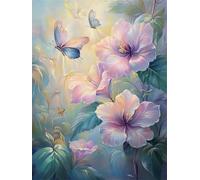 Senyanr Paint by Numbers Kits for Adults with Frame Romantic Flowers,Painting by numbers On Canvas for Beginner,DIY Color Acrylic Paints Oil painting Art Crafts for Home Wall Decor Gift 20x30cm