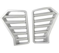 Senyoi Car Front Grille for Toyota for Tacoma 2024 2PCS Carbon Fiber Look Fog Light Side(Matt Silver)