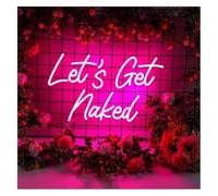 Senyoi letrero de bar de neón Letreros de neón, letrero luminoso para baño, lámparas LED ducha cueva para fiesta luminosa evento, decoración pared(Rosado)