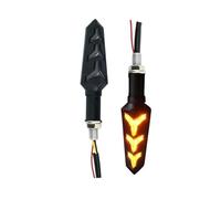 Senyoi Luces de motocicleta impermeables Para Giro de motocicleta para señales para para luces señal Indicadores Luces delanteras traseras freno universales que fluyen(Amarillo)