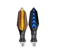 Senyoi Luces de motocicleta impermeables Para Giro LED de motocicleta para luz señal Señales para giro agua que fluye Indicador intermitente Secuencial 12V Parada trasera para(2 PCS)