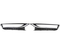 Senyoi Parrilla de doble puente para VW para Passat 2012-2015,parachoques delantero izquierdo y derecho,luz antiniebla cromada(Pair Chrome Black)