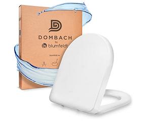 Senzano Premium - Tapa WC Universal (Blanco, Forma D, Duroplástico) Cierre Automático y Suave, Desmontable, Amortiguada, WC Inodoro completo, Taza WC, Funda Tapa WC Universal Dura