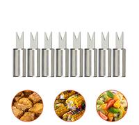 Senzeal 8 soportes para mazorcas de maíz de acero inoxidable, pinchos de maíz en la mazorca, tenedores de barbacoa, pinchos para el hogar, fiesta, camping, cocina, barbacoas al aire libre, picnics