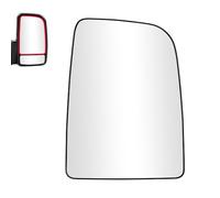 SENZEAL Cristal del Espejo Derecho Lado del Pasajero Calefactado con Placa de Soporte para Mercedes-Benz Sprinter 906 2006-2018 VW Crafter 2006-2016 A0028115333 2E0857588D (Superior Derecha)