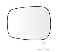 SENZEAL Cristal del Espejo Lateral del Conductor Calefactado con Placa de Soporte para Renault Kangoo I 2004-2009 (Izquierda)