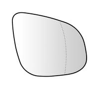 SENZEAL Cristal del Espejo Lateral del Pasajero Calefactado con Placa de Soporte para Renault Kangoo II 2013-2021 (Derecho)
