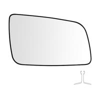 SENZEAL Cristal del Espejo para Opel Astra G 1998-2009 Derecho Lado del Pasajero Calefactado con Placa de Soporte 6428740 (Derecho)
