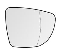 SENZEAL Cristal del Espejo para Renault Clio 4 Captur Zoe 2013-2020 Derecho Lado del Pasajero Calefactado con Placa de Soporte 963654973R 60B1555E (Derecho)