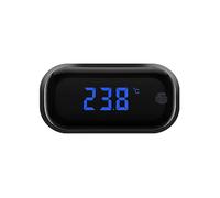 SENZEAL Termómetro Acuario Digital Mini Medidor de Temperatura Acuario Termómetro de Pecera con Pantalla LED Táctil de Precisión para Acuario al Aire Libre Agua Dulce Agua de Mar Peces Negro