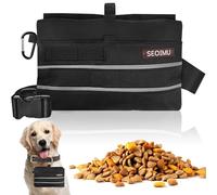SEOIMU Bolsa de golosinas para perros con cierre magnético, bolsas resistentes para entrenamiento de mascotas, con 2 correas reflectantes, diseño seguro, 3 formas de llevar, bolsa de entrenamiento