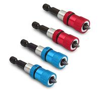 SeonFook 4 soportes magnéticos para brocas con puntas de destornillador Phillips PH2, puntas hexagonales de 1/4 pulgadas, soporte de tornillo de profundidad ajustable, 60 mm de longitud, para paneles