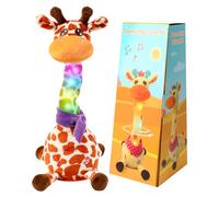 seOSTO Cactus Bailarin, Juguete de Peluche Que Baila y Repite tu Voz, con Canciones, Dancing Doll Que Habla Regalos Adecuados para Niños (Jirafa Manchada)