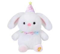 seOSTO Peluche de Conejo Cumpleaños, Peluche Musical Que Baila y Canta al Escuchar Palmadas, Juguete con Función de Grabar y Reproducir Voz, Regalo Interactivo para Niños y Niñas