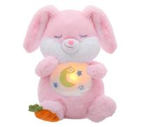 seOSTO Peluche Que Respira con Música y Movimientos Respiratorios, Stitch Que Respira para Bebe Dormir, Regalo Ideal para Bebés Recién Nacidos y Niños (Conejo Rosa)