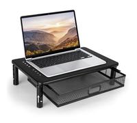 seOSTO Soporte Monitor Escritorio, Elevador Monitor Altura Ajustable, Soporte Pantalla Ordenador Metálico, Elevador Monitor Escritorio Con Cajones, Adecuado Para Oficinas