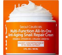 Seoul Ceuticals Korean Skin Care Snail Repair Cream Moisturiser - 97.5% Snail Mucin Extract - All In One Recovery Power For The Most Effective Korean Beauty Routine - 60ml