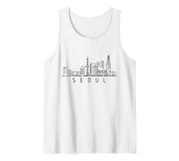 Seoul Skyline Corea del Sur Camiseta sin Mangas