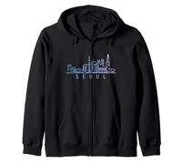 Seoul Skyline Corea del Sur Sudadera con Capucha