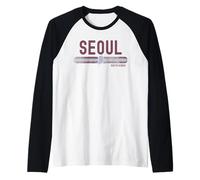 Seoul South Korea | Vacation Travel Camiseta Manga Raglan