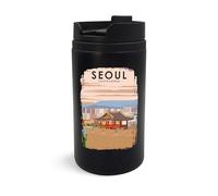 Seoul - Taza de viaje de recuerdo de Corea del Sur, vaso de viaje, taza de café aislada, taza portátil