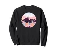 Seoul Tower Skyline South Korea Cherry Blossom Camiseta Sudadera