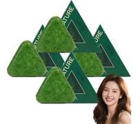 Seoulglow - Jabón para el crecimiento del cabello con hoja de ciprés, barra de champú de hierba Usman, barra de champú natural triángulo, jabón verde Nature Seven, calma y fortalece el cabello para