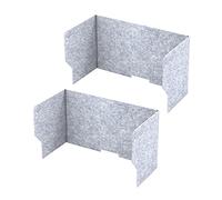 Separador acústico de escritorio, 2 unidades, divisores de oficina portátiles, independientes, reducción de ruido, absorción de sonido, escudo de privacidad para el espacio de trabajo, 24 x 31 x 39 cm