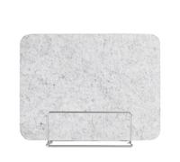 Separador acústico de escritorios, panel divisorio de oficina, separador de ruido para escritorios, ideal para espacios de trabajo, bibliotecas y aulas: minimiza el ruido,White Gray-L 60cm*H 40cm