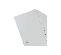 Separador alfabetico elba plastico 120 mc folio 16 taladros a-z gris