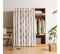 Separador autoadhesivo lavable para puertas correderas, color blanco, a prueba de polvo, con pista de susurros, 200 cm x 200 cm, perfecto para sala de estar y decoración del hogar