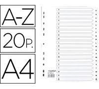 Separador Cartón Blanco AZ Set de 20 Separadores Din A4 11 Agujeros - EXACOMPTA