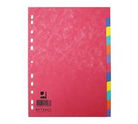 Separador q-connect cartulina brillo juego de 12 separadores din a4 multitaladro - KF15407