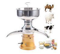 Separador centrífugo de crema de leche eléctrico de 50 l/h, Separador de crema de leche centrífuga de leche de acero inoxidable de 5 l, convierta la leche entera cruda en leche desnatada,Gold