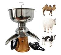 Separador centrífugo de crema de leche, separador eléctrico de crema de leche fresca, centrifugadora de acero inoxidable para hacer queso, separador para leche fresca de cabra o vaca (Yellow )