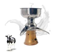 Separador centrífugo de leche eléctrico, separador de crema de leche fresca de 5 l, máquina centrífuga eléctrica de 50 l/h, acero inoxidable, para hacer crema de leche desnatada yellow