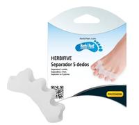 Separador Cinco Dedos del Pie con Almohadilla Metatarsal. Separador Dedos Pie. Corrector Juanetes. Almohadillas para Pies. Almohadillas Metatarsianas. Protectores Pie. Dedos en Garra (Blanco1)