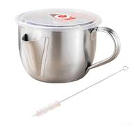 Separador de aceite basado en densidad integrado para sopa y caldo con construcción de acero inoxidable 304 para uso en cocina (tazón +)