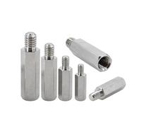 Separador de acero inoxidable 304, espaciador de placa hexagonal macho y hembra, tornillo, espaciador de pilares de columna, perno, soporte de PCB, M2, M2.5, M3, M4, M5, M6(100mm (2Pcs),M3 (Head 6mm))