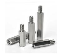 Separador de acero inoxidable 304, soporte PCB macho y hembra, espaciador tablero hexagonal, columna tornillo, espaciadores, perno M2 .5 M3 M4(25mm (5pcs),M2.5 (head 4mm))