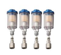 Separador de agua de aceite para línea de aire para paquete de 14 unidades de plástico metal aceite presión de agua Especificaciones 90 PSI Versiones Observación clara construido de plástico